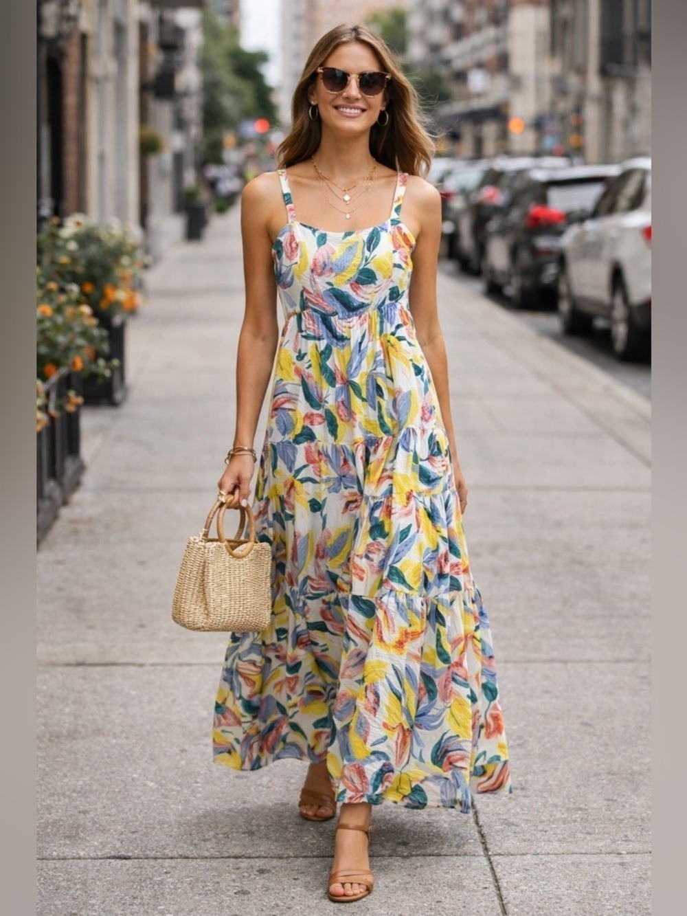 Sky's are Blue Floral Maxi Dress